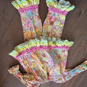 Floral Multicolor Ruffled Jumpsuit